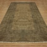 Cotton Brown Black Hand Block Printed Dhurrie
