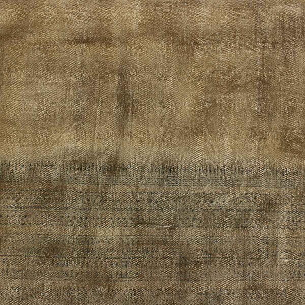 Cotton Brown Black Hand Block Printed Dhurrie - Image 7