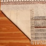 Cotton Black Hand Printed Farm House Dhurrie