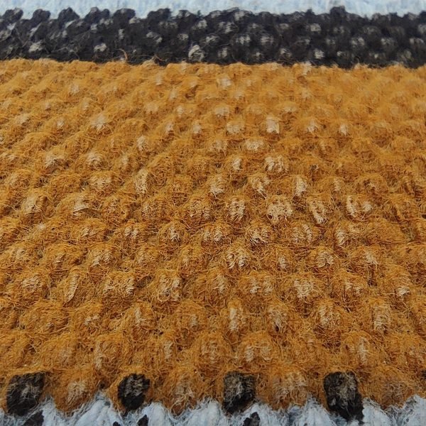 Black Geometric Hand Block Printed Rug - Image 7