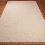Geometric Beige Orange Kantha Cotton Rug