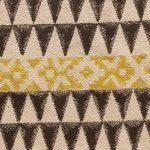 Yellow Checked Cotton Hand Block Printed Rug