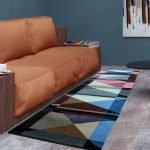 Hand Tufted Abstract Blue Wool Area Rug