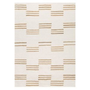 White Hand Woven Wool Jute Area Rug