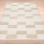 White Hand Woven Wool Jute Area Rug