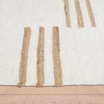 White Hand Woven Wool Jute Area Rug