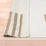 White Hand Woven Wool Jute Area Rug