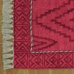 Handmade Red Moroccan Large Cotton Area Rug
