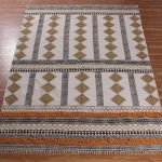 Bronze Geometric Hand Tufted Cotton Area Rug