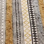Bronze Geometric Hand Tufted Cotton Area Rug