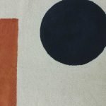 Round Beige Doormat Hand Block Printed Cotton Rug