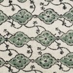 Floral Hand Block Printed Green Large Rug