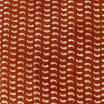 Block Printed Red Geometric Cotton Area Rug