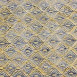 Yellow Hand Block Printed Doormate Area Rug