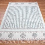 Blue Hand Block Printed Cotton Beautiful Rug