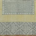 Gray Cotton Hand Block Printed Beautiful Rug