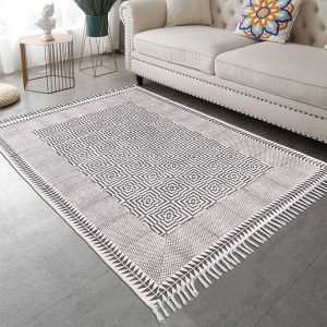 Hand Block Printed Bedroom Area Rug