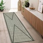 Hand Block Printed Black Cotton Area Rug