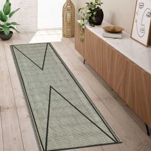 Hand Block Printed Black Cotton Area Rug