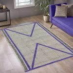 Cotton Dhurrie Block Printed Modern Area Rug