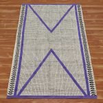 Cotton Dhurrie Block Printed Modern Area Rug