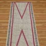 Hand Block Printed Red Cotton Area Rug