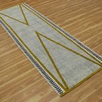 Hand Block Printed Yellow Stair Runner Rug
