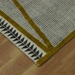 Hand Block Printed Yellow Stair Runner Rug