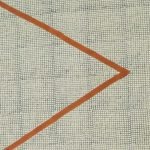 Hand Block Printed Orange Cotton Area Rug