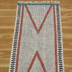 Hand Block Printed Black Geometric Cotton Rug