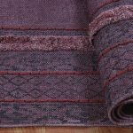 Purple Cotton Dhurrie Bedroom Area Rug