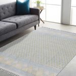 Blue Hand Block Printed Bedroom Area Rug