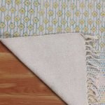 Blue Hand Block Printed Bedroom Area Rug