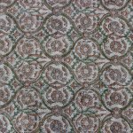 Brown Hand Embroidered Block Printed Area Rug