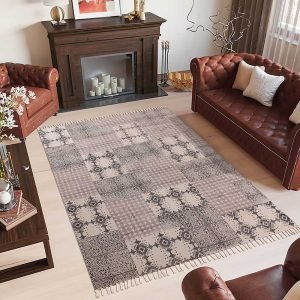 Cotton Hand Block Printed Cotton Area Rug