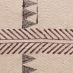 Hand Block Printed Beige Geometric Cotton Rug