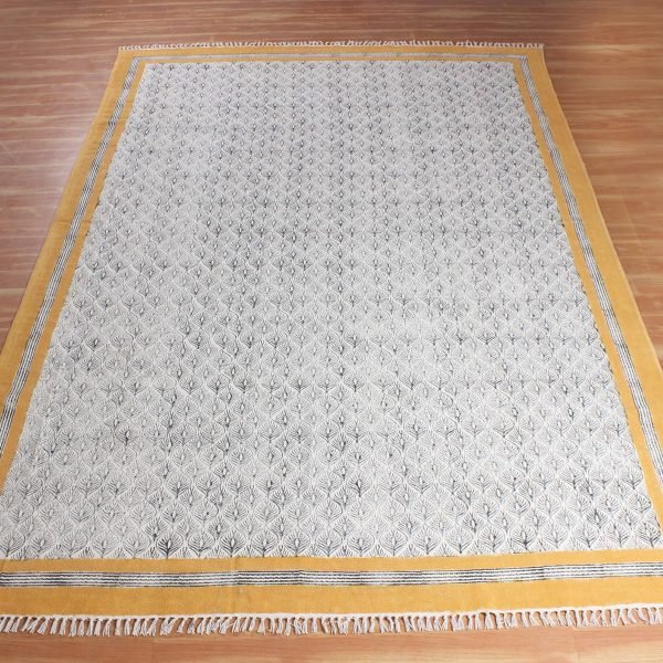 Handmade flatweave cotton rug geometric rug hand made Grey rug h