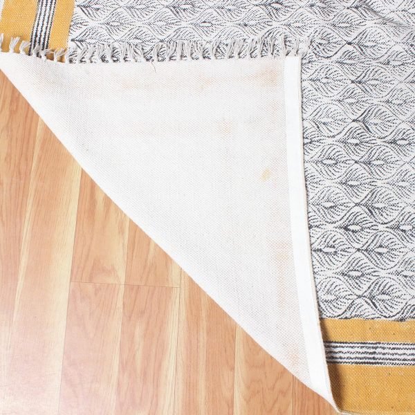 Handmade flatweave cotton rug geometric rug hand made Grey rug h