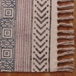 Pink Hand Block Printed Cotton Area Rug