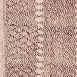 Hand Block Printed Brown Cotton Area Rug