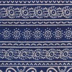 Hand Block Printed Blue Cotton Area Rug