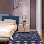 Blue Hand Tufted Cotton Area Rug