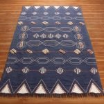 Blue Hand Tufted Cotton Area Rug