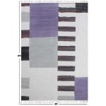 Natural Cotton Rug Black Printed Hallway Dhurrie