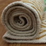 Green Hand Block Printed Large Area Cotton Rug