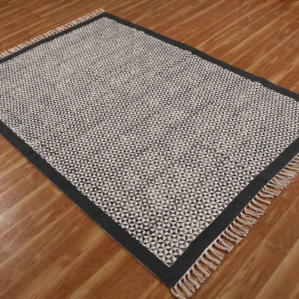Beach throw rug bedroom rug bathroom rug hand block rug boho are