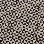 Black Hand Block Printed Geometric Rug