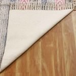 Pink Blue Cotton Hand Block Printed Rug