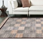 Hand Block Printed Brown Black Cotton Rug