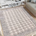 Grey Hand Block Printed Decor Cotton Rug